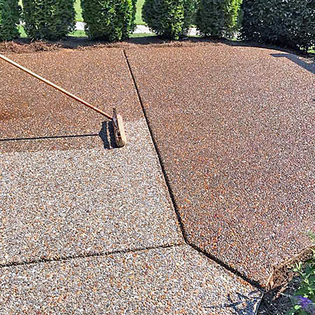 Aggregate driveway sealing and cleaning