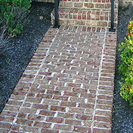 Brick sidewalk and mortar sealing