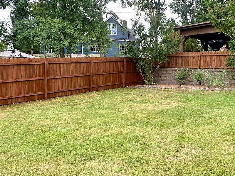 Professional fence staining