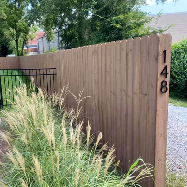 Privacy fence staining