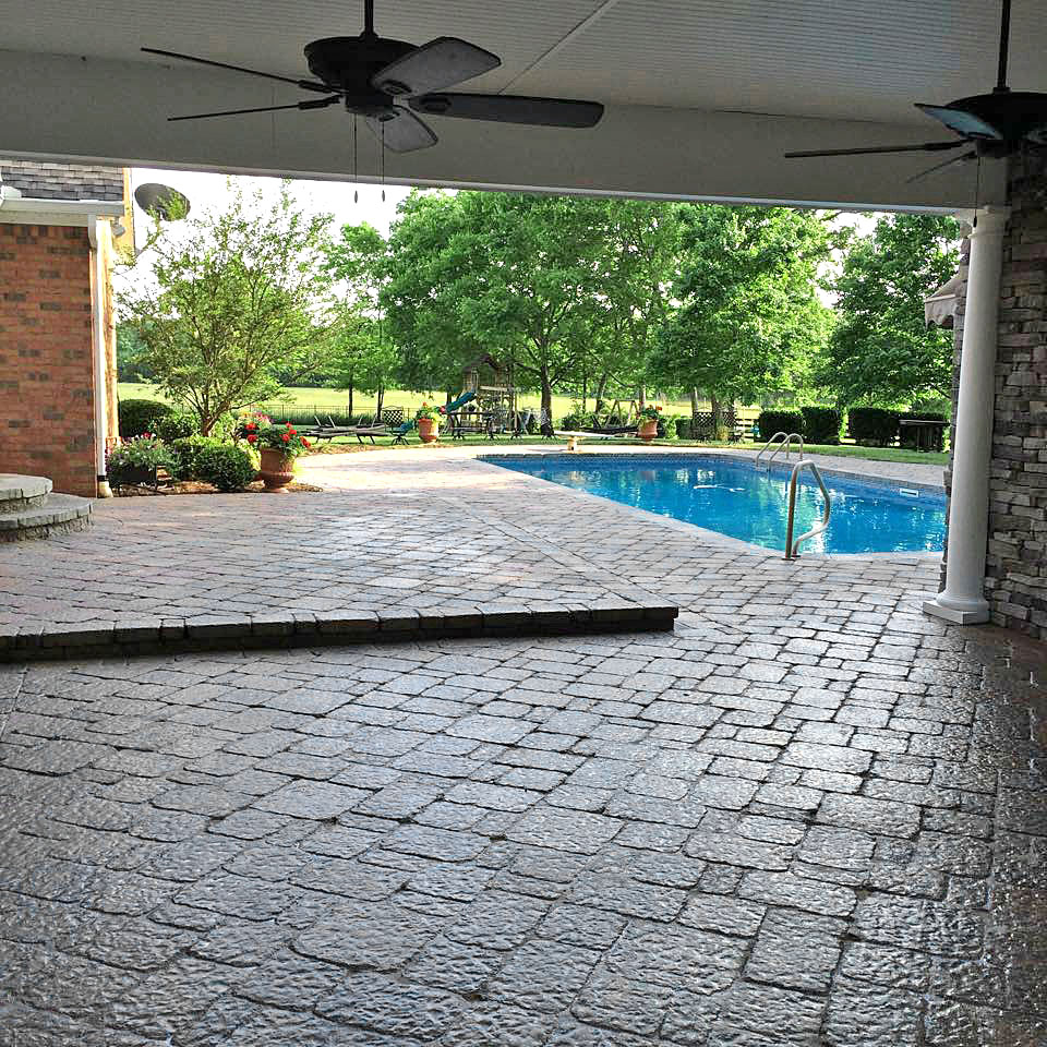 Paver pool deck sealing